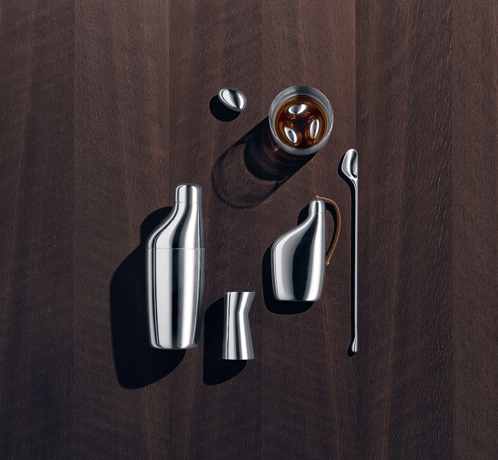 Georg Jensen Sky Flachmann Edelstahl