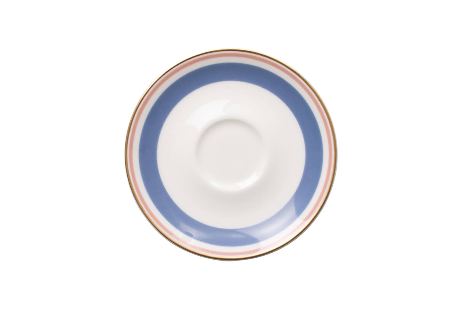Die Espresso-Untertasse blau/rosé der Dibbern Serie Capri