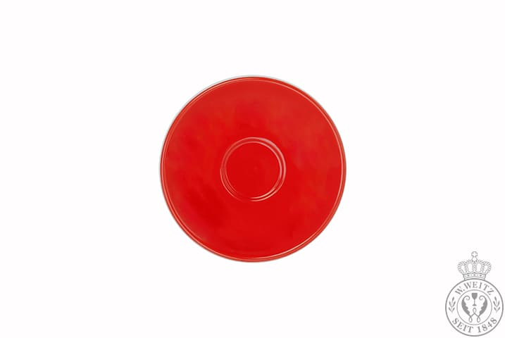 Dibbern Solid Color signalrot Espresso-Untertasse Classico