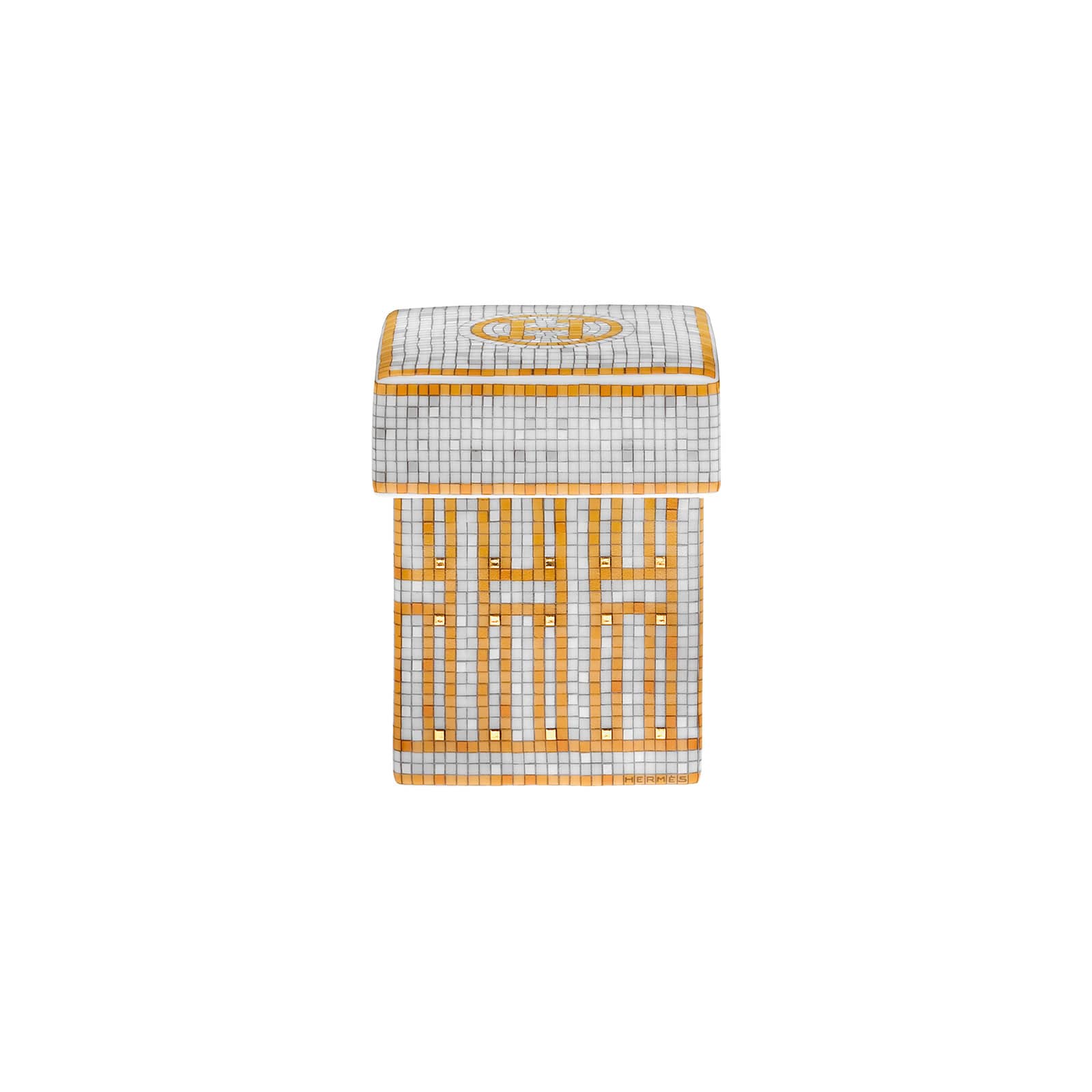 HERMÈS Paris Mosaïque au 24 Gold Zuckerdose 5x5cm