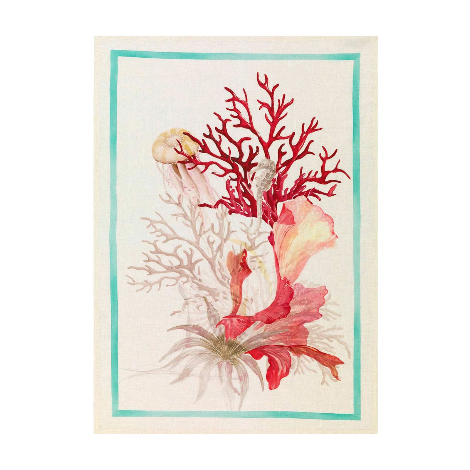 Tessitura Toscana Aquarius Geschirrtuch 50x70cm turquoise