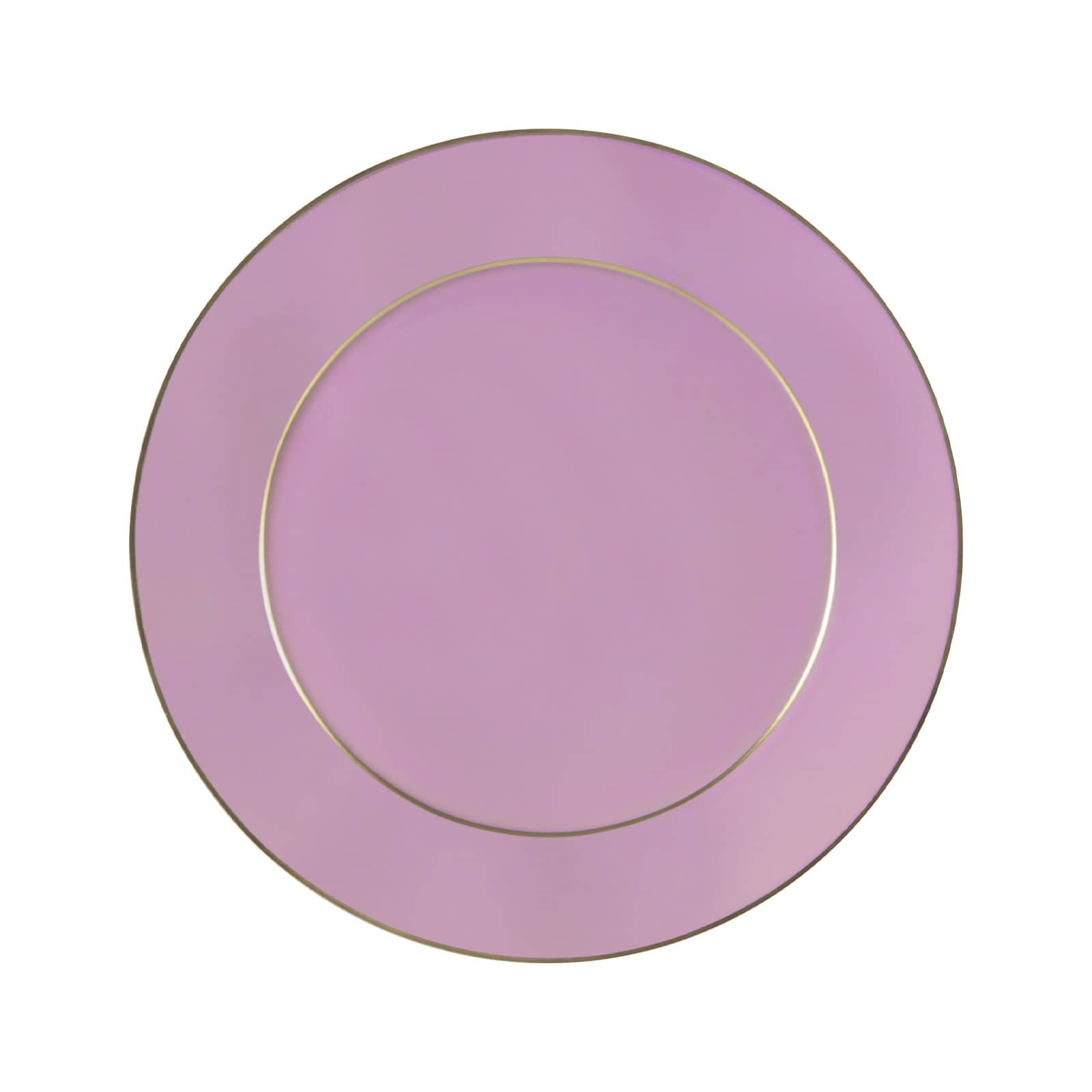 Der Urban Colors Speiseteller rosa von Meissen hat eine hübsche rosane Farbe und glänzende goldene Zierränder.