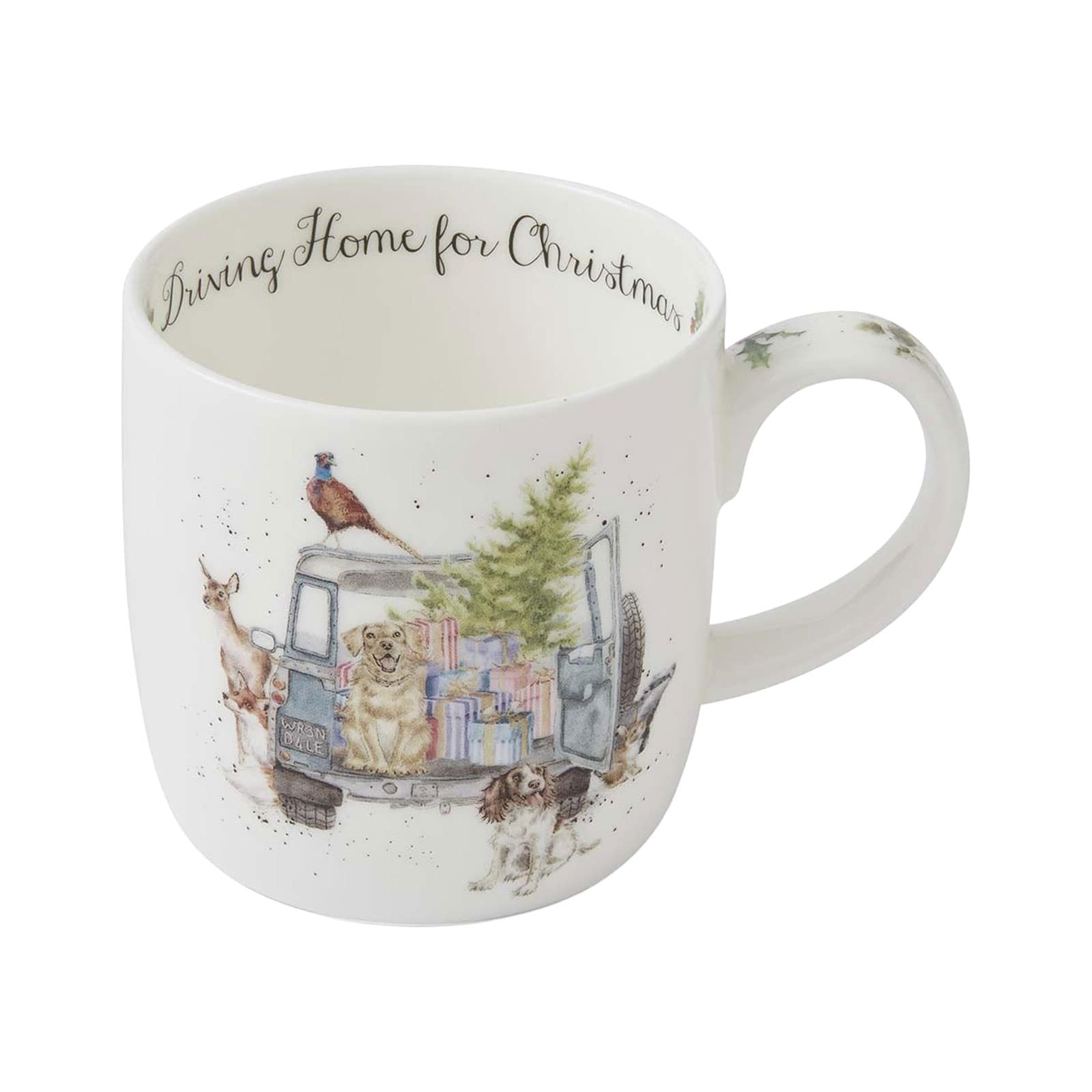 Royal Worcester Wrendale Designs Becher Driving Home for Christmas 0,31ltr. (Christmas Collection)