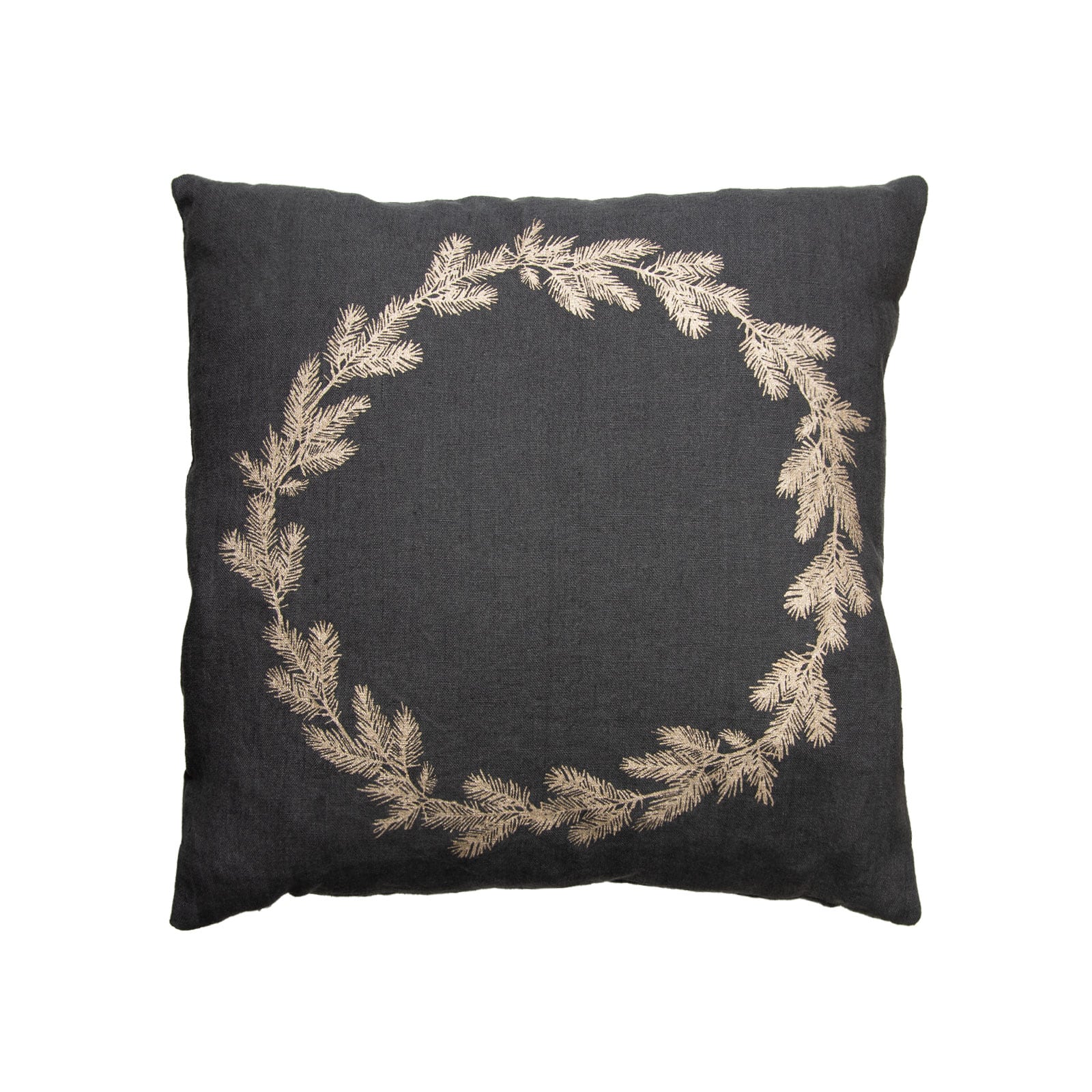 Dorothee Lehnen Firwreath Leinenkissen 45x45cm forged iron
