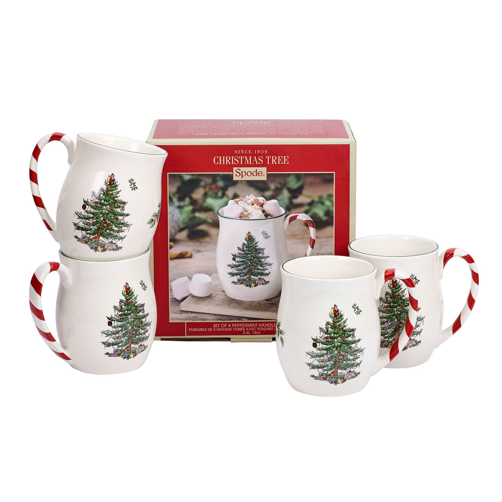 Spode Christmas Tree Becher 0,40ltr. Zuckerstangenhenkel (1 St&uuml;ck)