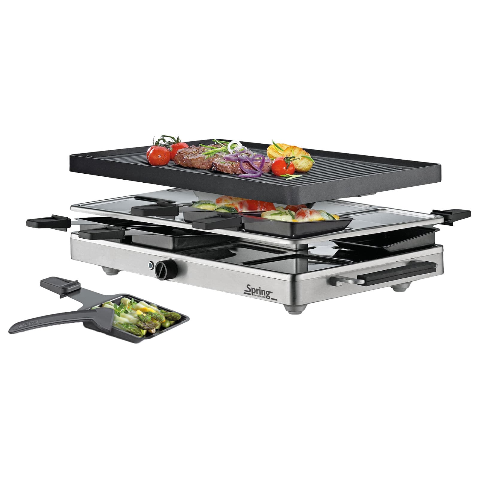 Spring CLASSIC Raclette 8 mit Alugrillplatte