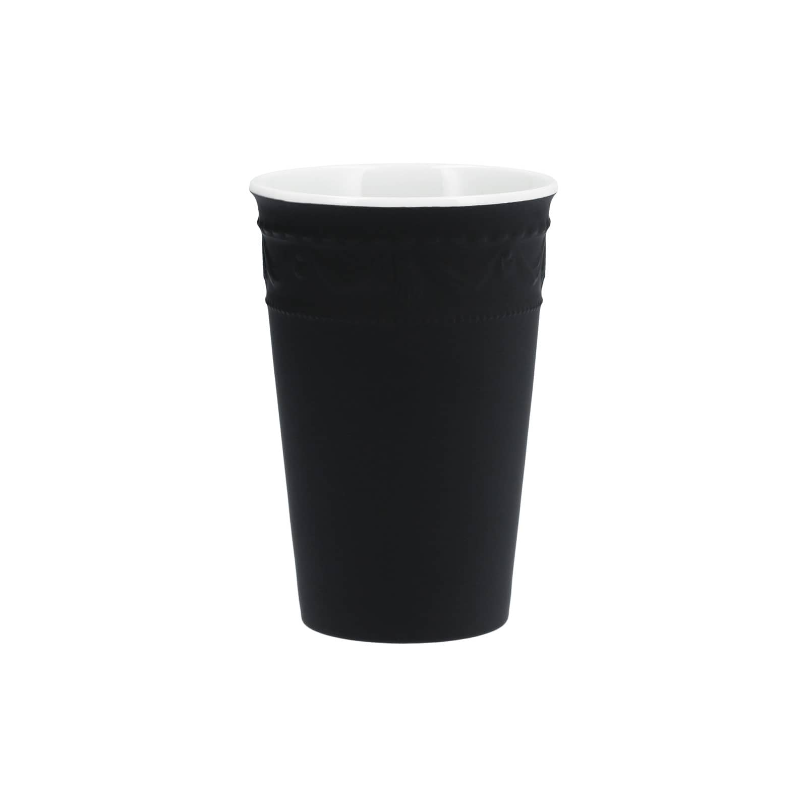 KPM -  Berlin Kurland To-Go Becher Set Black&White mit Deckel & 2 Ledermanschetten