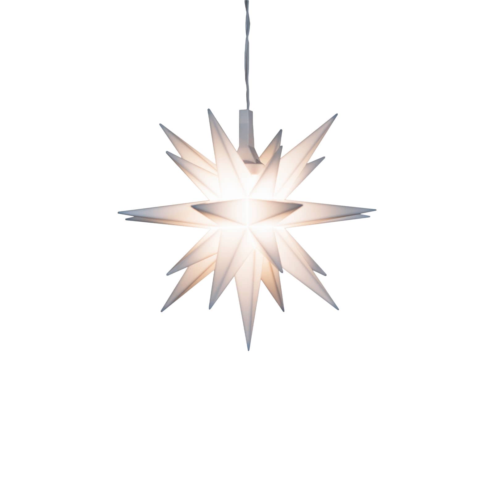 Herrnhuter Sterne Miniaturstern 8cm Kunststoff weiß inkl. LED