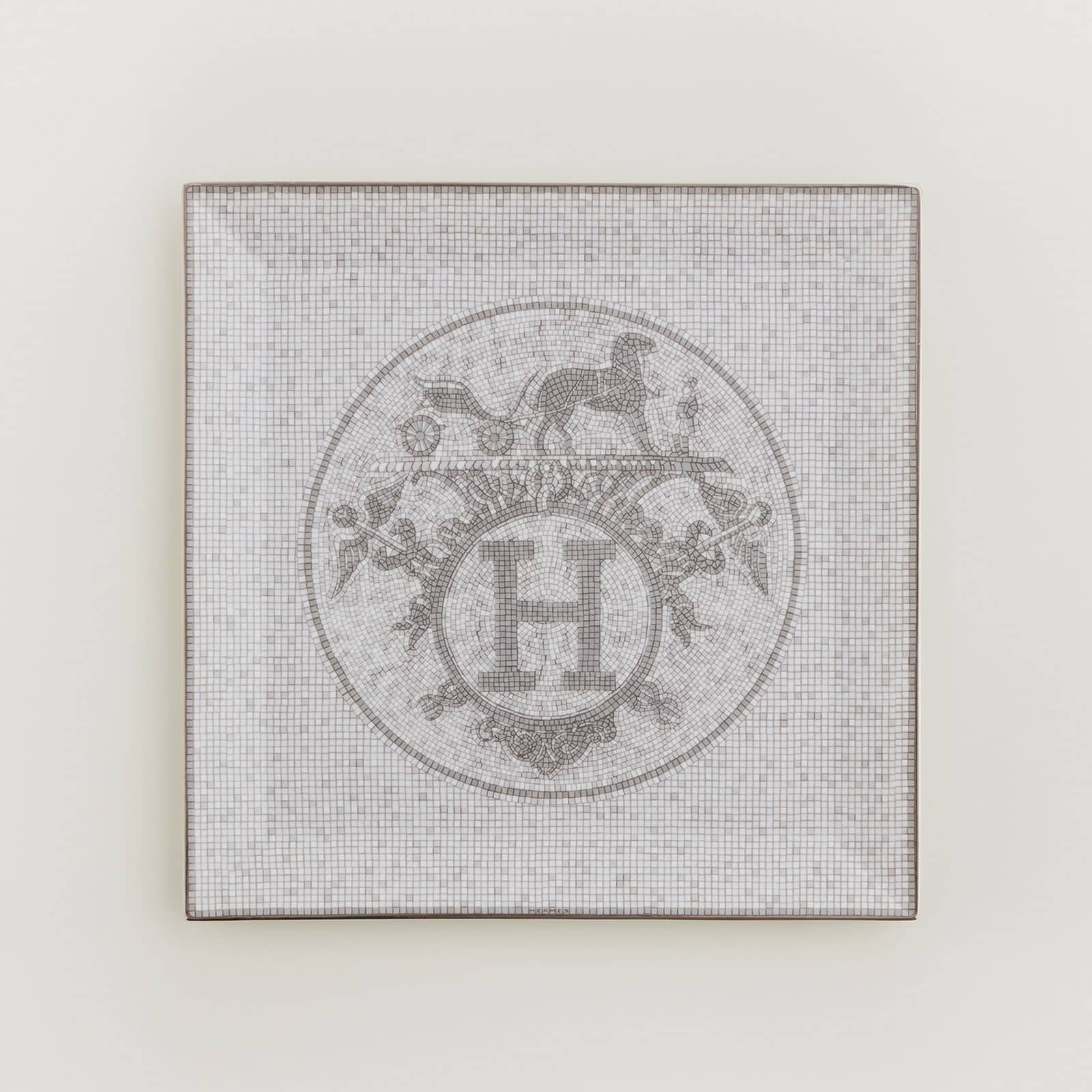 HERMÈS Paris Mosaïque au 24 Platin Kleines Carré Nr. 5 23x23cm