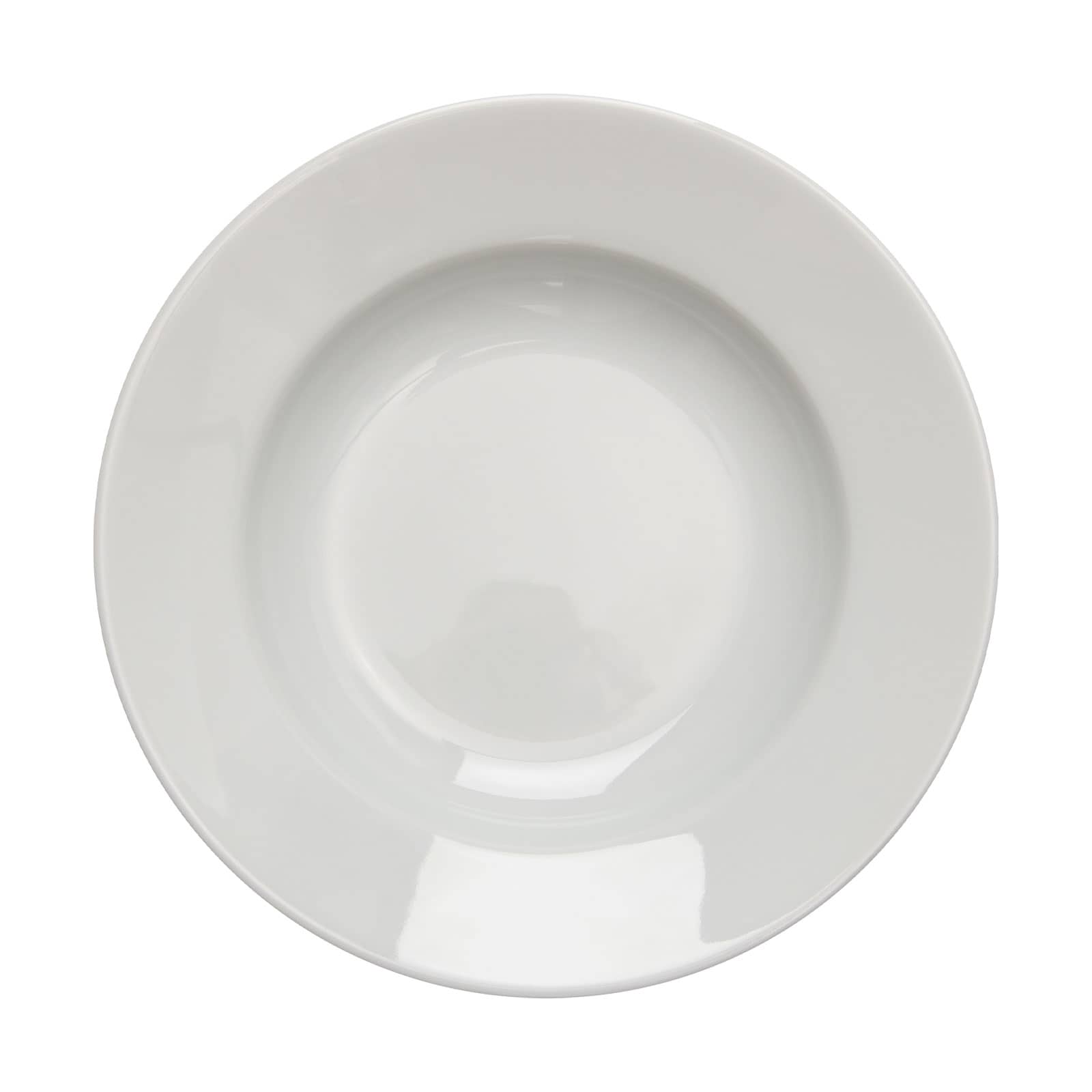 Der Limoges weiß Suppenteller von WEITZ ist ein einfacher tiefer Teller aus weißem Porzellan.