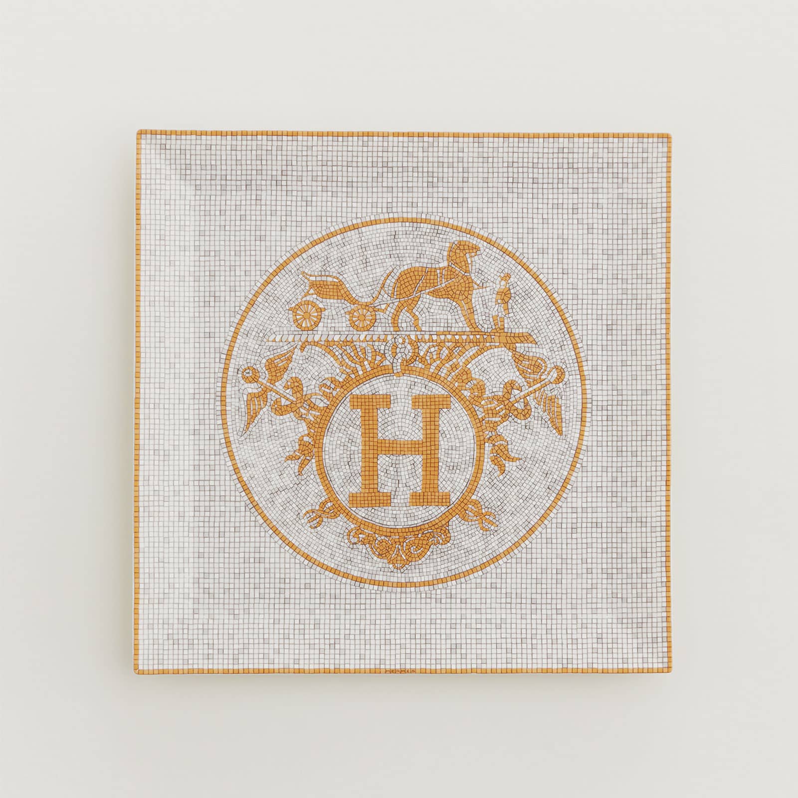 HERMÈS Paris Mosaïque au 24 Gold Kleines Carré Nr.5 23x23cm