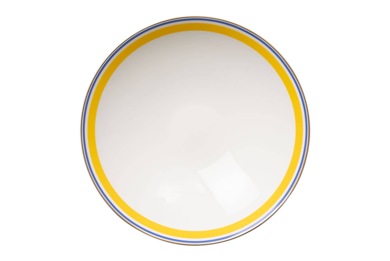 Der Suppenteller gelb/blau der Dibbern Serie Capri