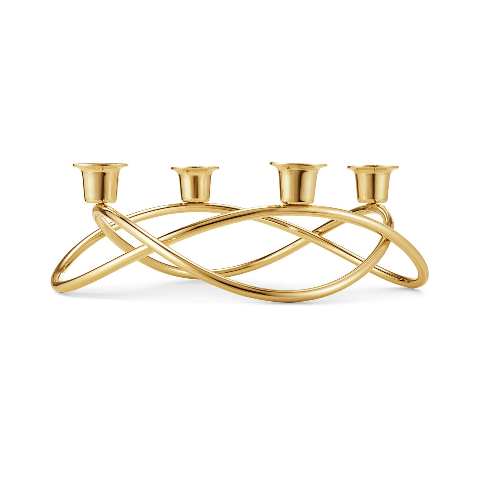 Georg Jensen Season Leuchter Adventskranz 4 Kerzen gold