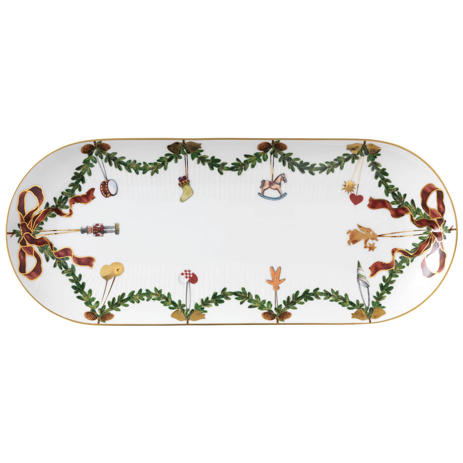Royal Copenhagen Star Fluted Christmas Königskuchenplatte 39cm 2503379