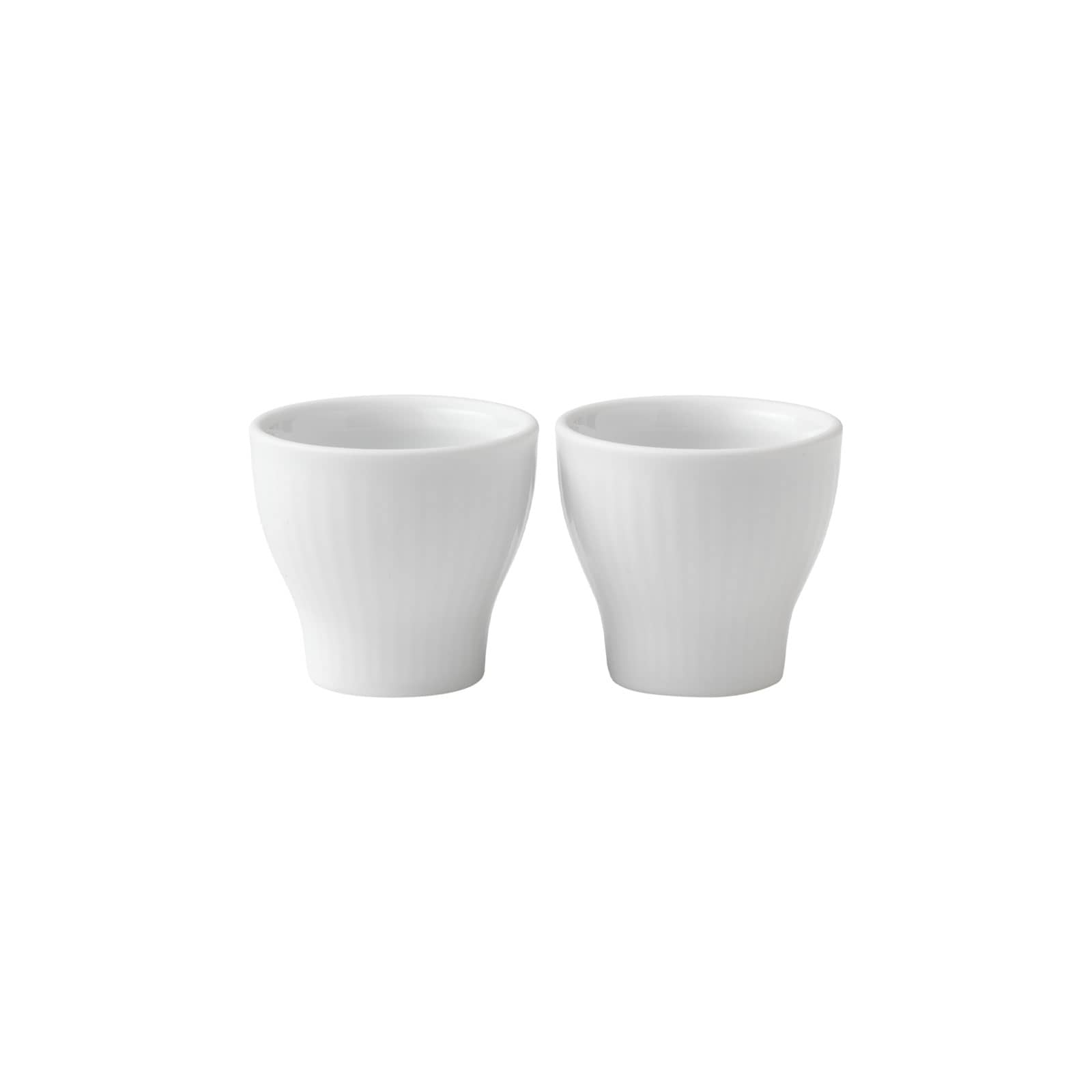 Royal Copenhagen Weiß Gerippt Eierbecher 2er Set 2408703