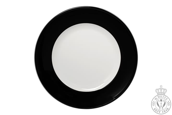 Dibbern Solid Color schwarz Frühstücksteller 19cm Fahne
