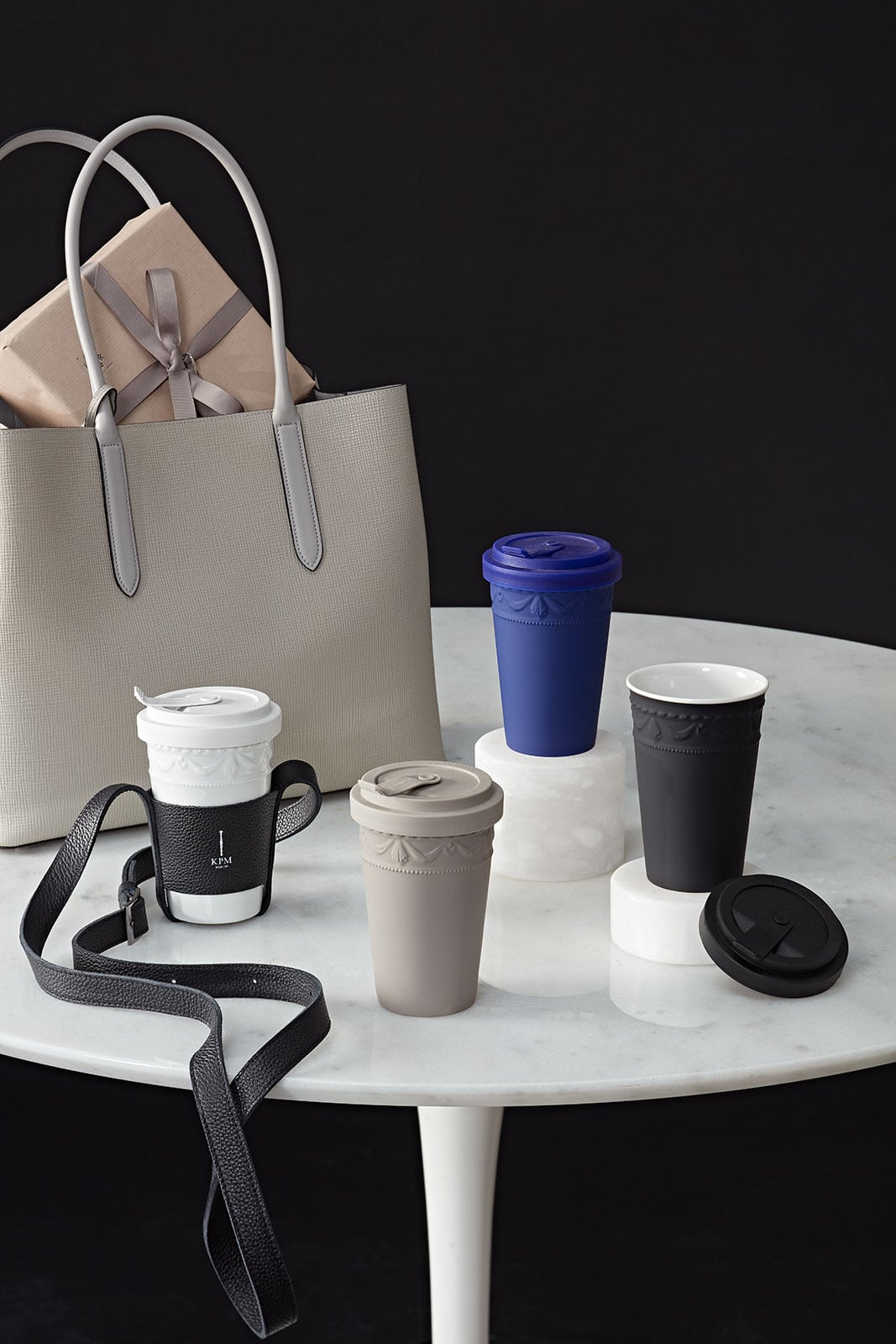 KPM -  Berlin Kurland blau To-Go Becher mit Deckel