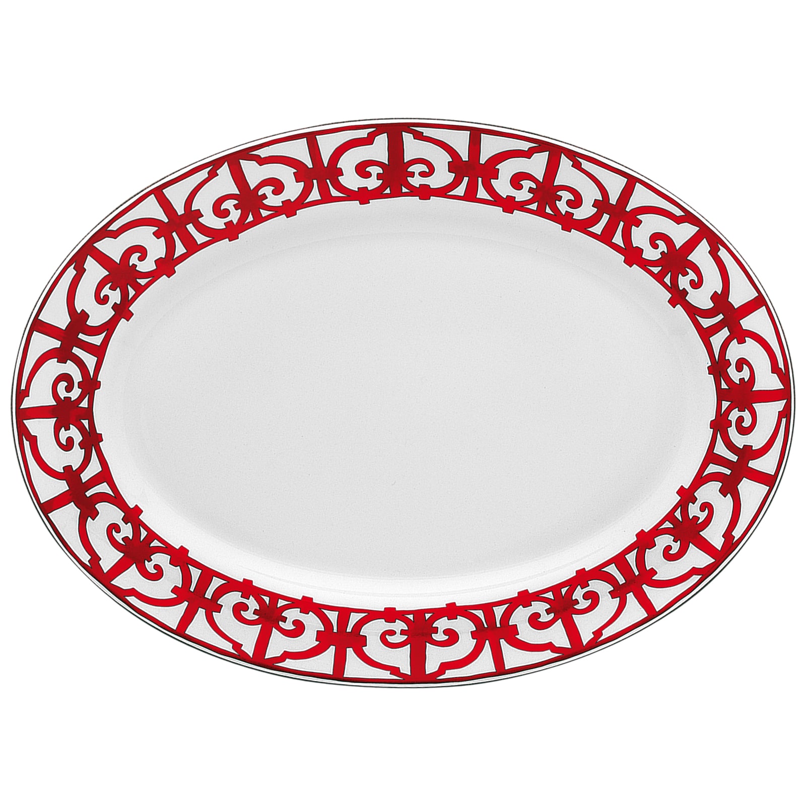 HERMÈS Paris Balcon du Guadalquivir Platte oval 42cm