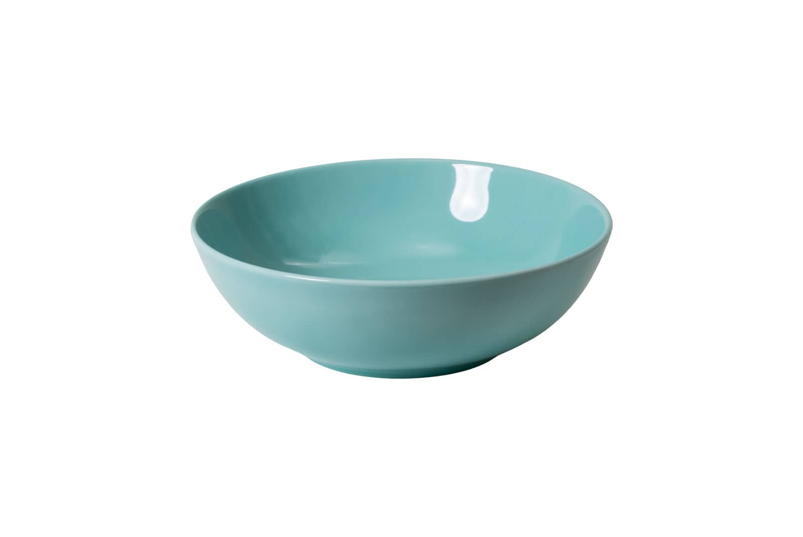 Die Dibbern One Color türkis Schale ist eine kleine Porzellanschale mit türkisfarbener Glasur.