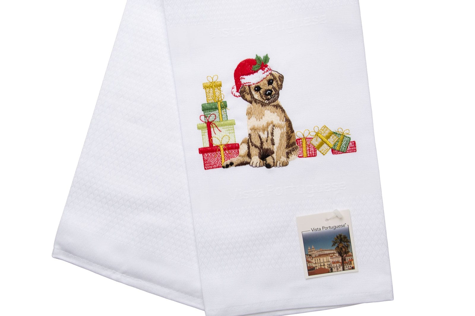 Vista Portuguese Geschirrtuch Christmas Dog 50x70cm