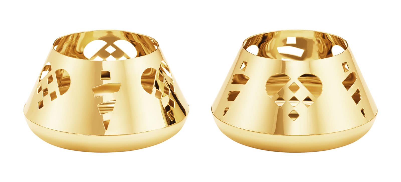 Georg Jensen 2025 Teelichthalterset 2Stück gold