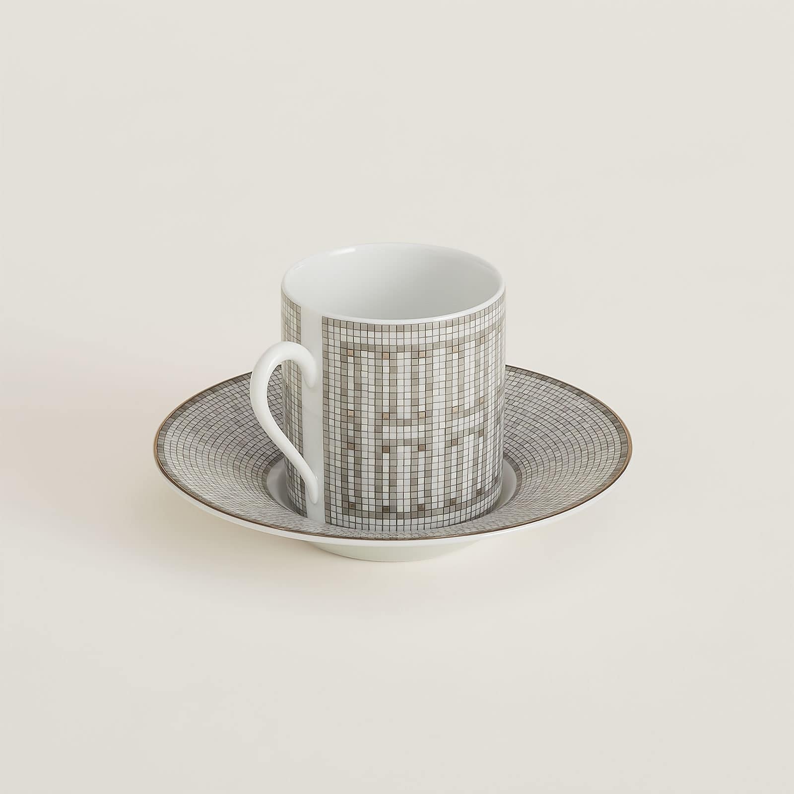 HERMÈS Paris Mosaïque au 24 Platin Espressotasse m. U. 0,10ltr.