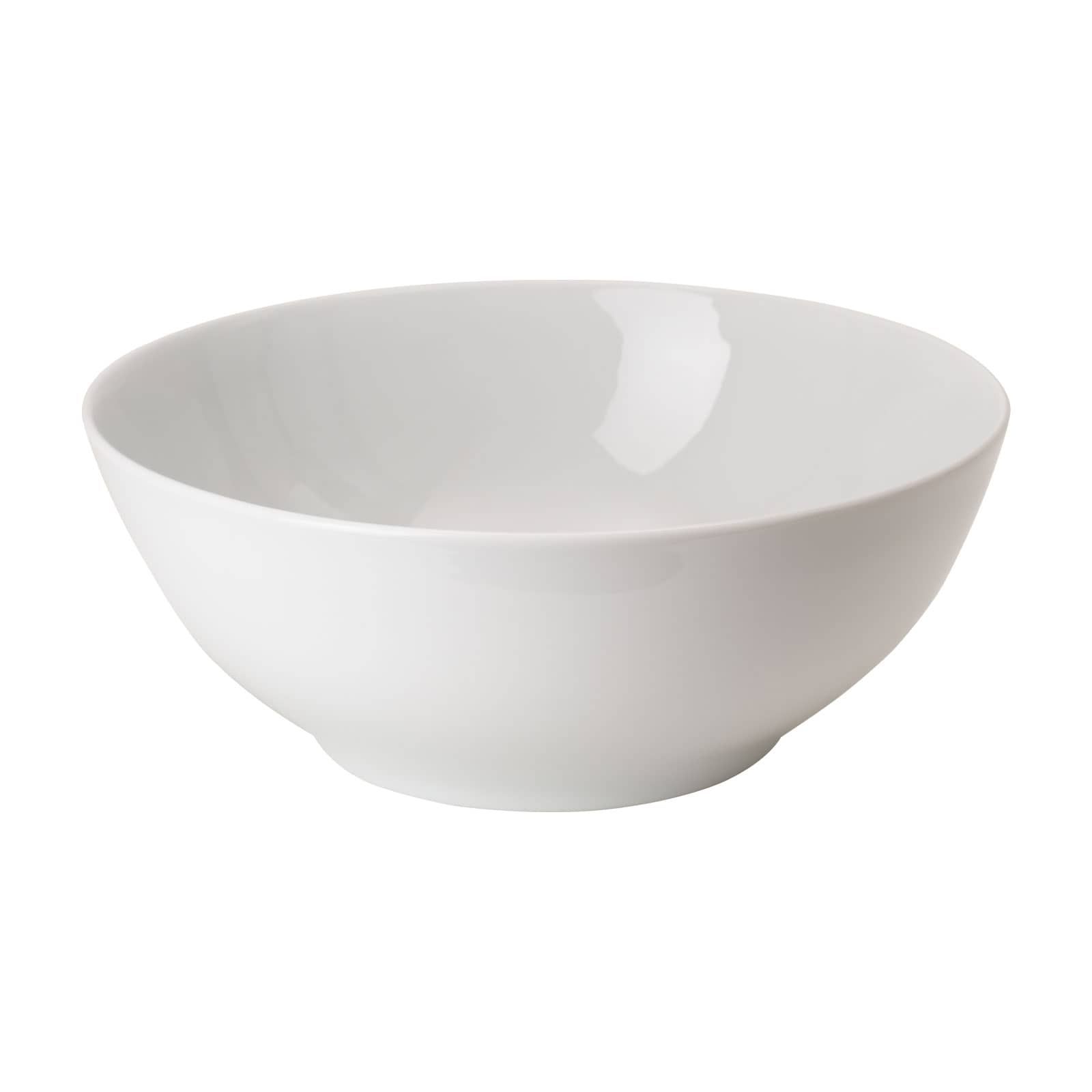 Die Limoges weiß Salatschale ist eine halbkugelförmige Schale aus weißem Porzellan.