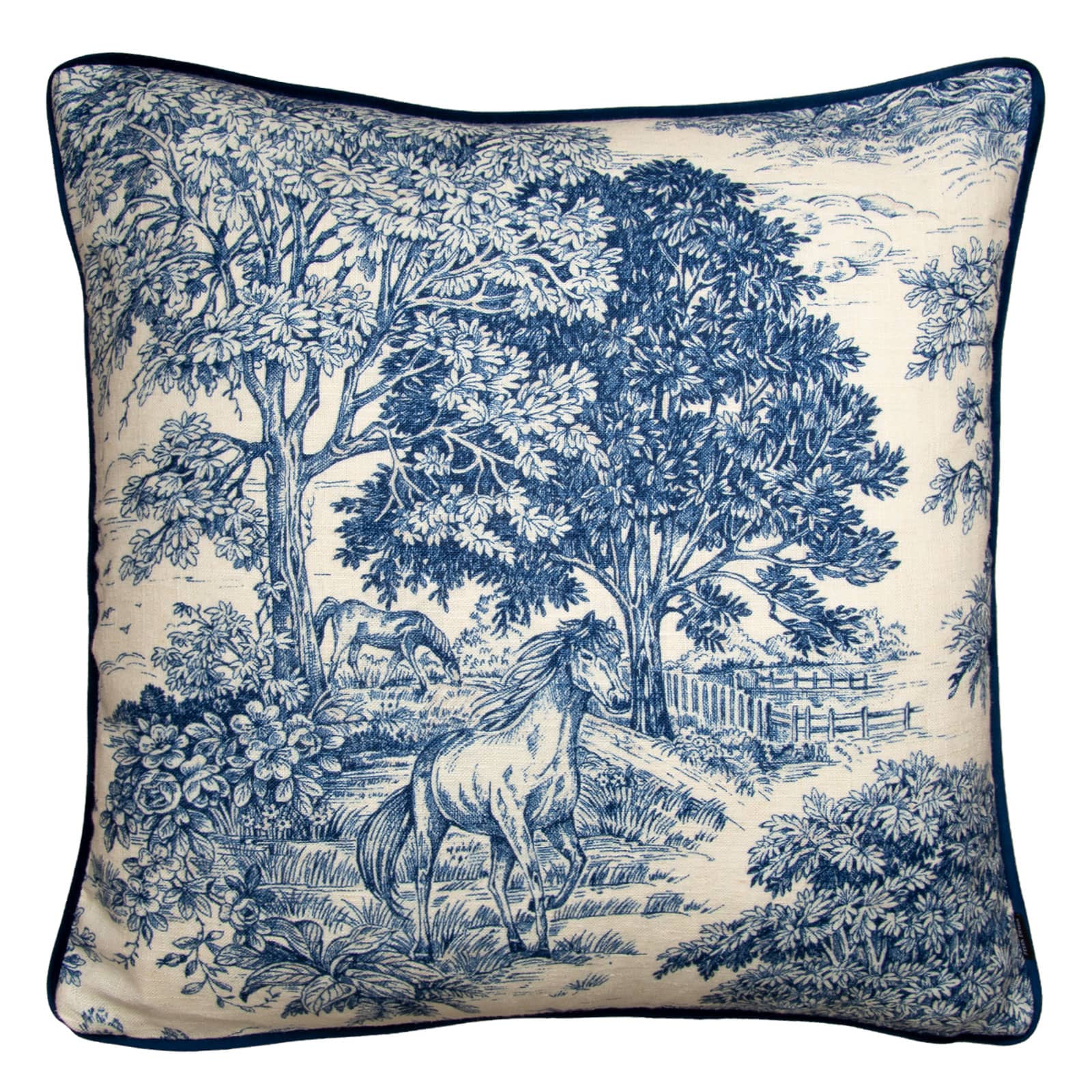 Steen Design Bluebell Samt blau Kissen mit Füllung 55x55cm
