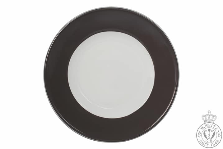 Dibbern Solid Color umbra Frühstücksteller 21cm Fahne
