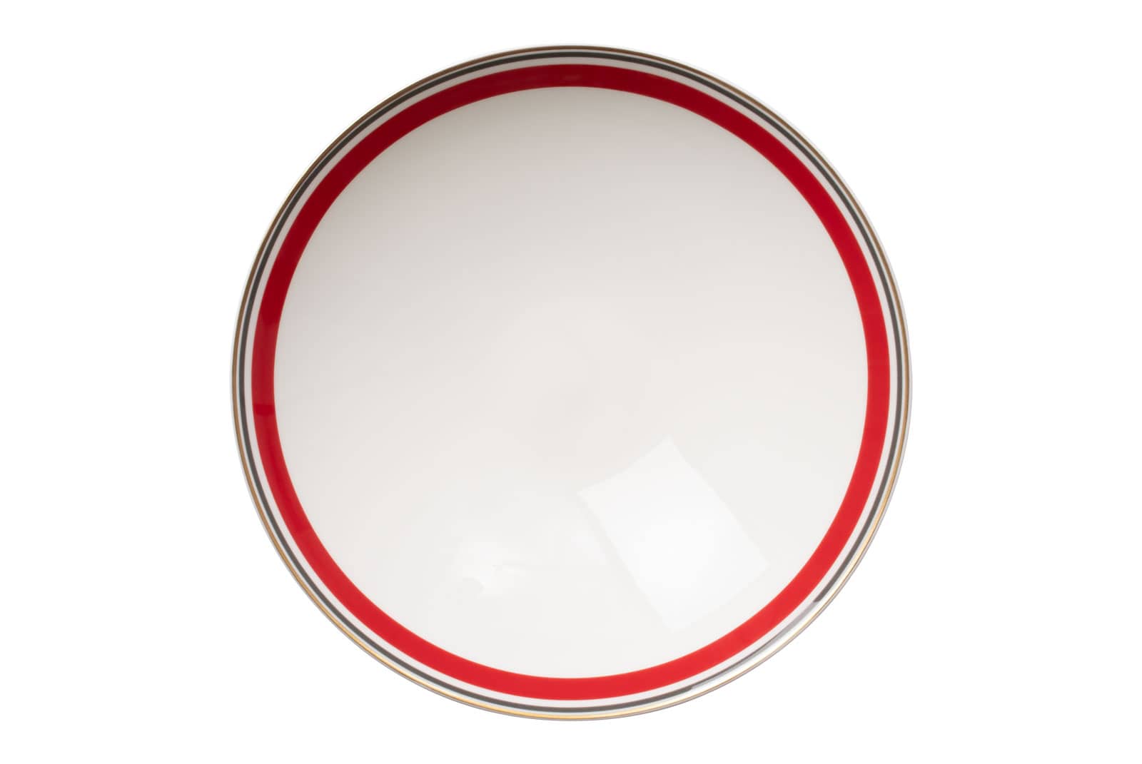 Der Suppenteller rot/anthrazit der Dibbern Serie Capri