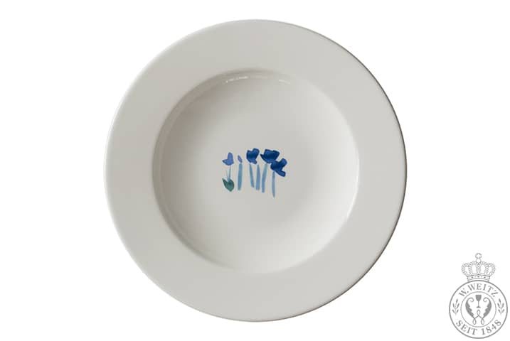 Dibbern Impression Blume Blau Suppenteller 23cm