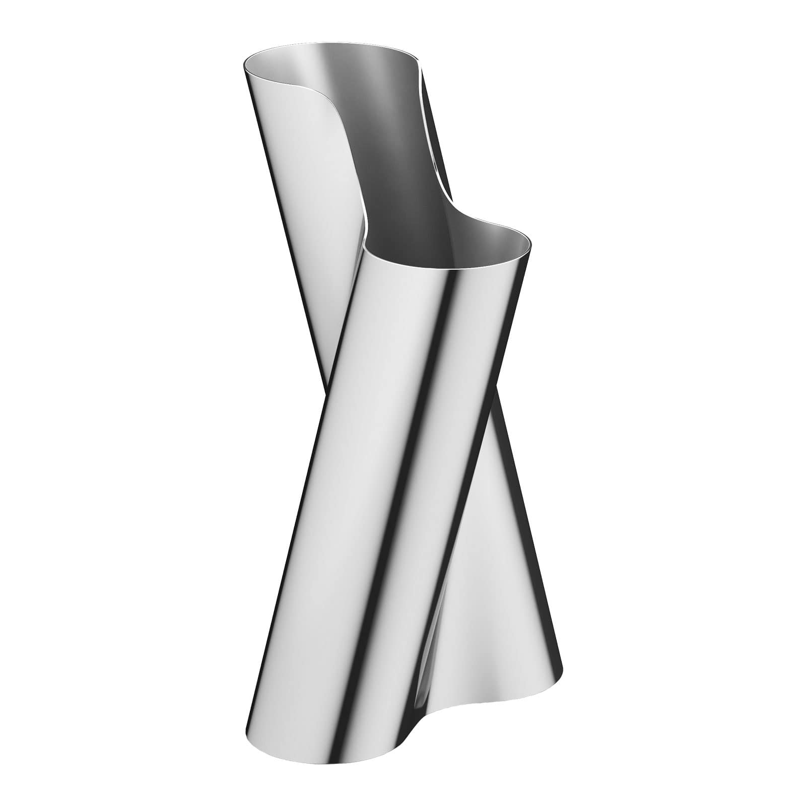 Georg Jensen Lituus Vase groß 34,2cm Edelstahl