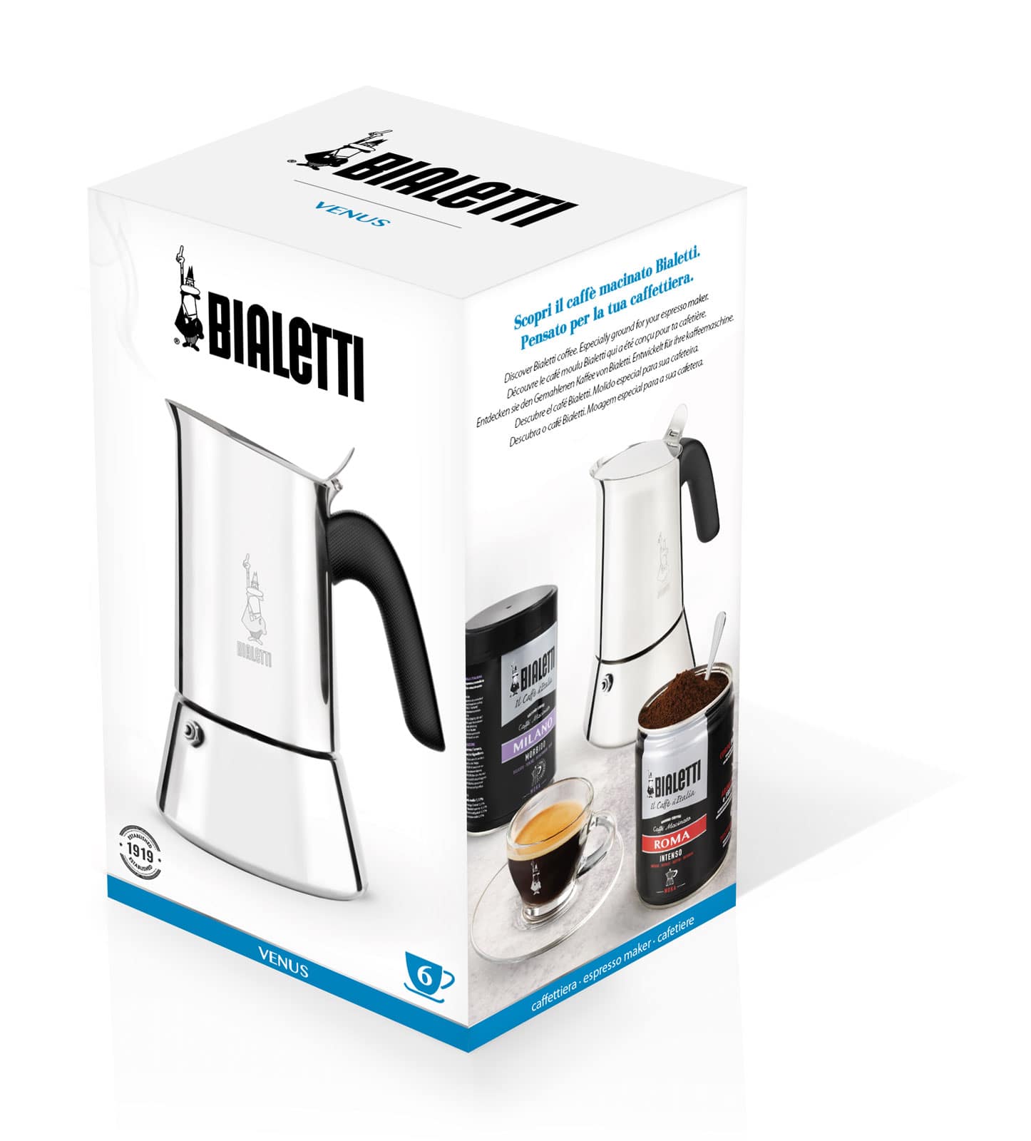 Bialetti Italien Venus Induktion Espressokocher 4 Tassen