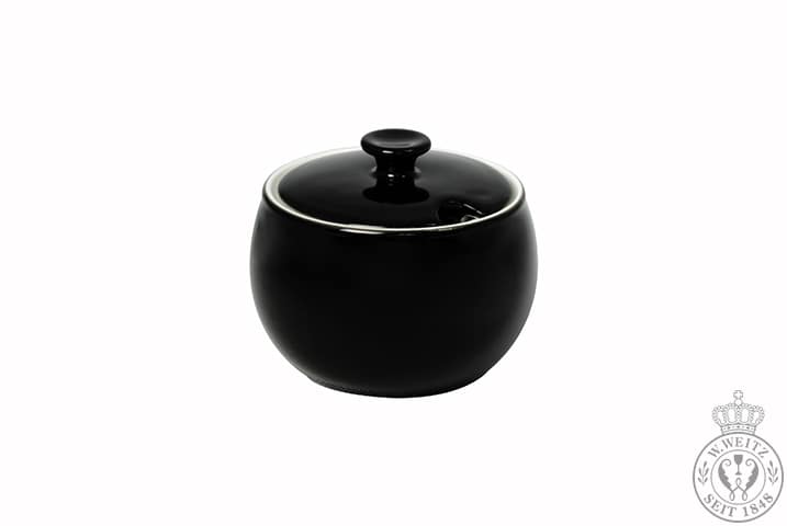 Dibbern Solid Color schwarz Zuckerdose