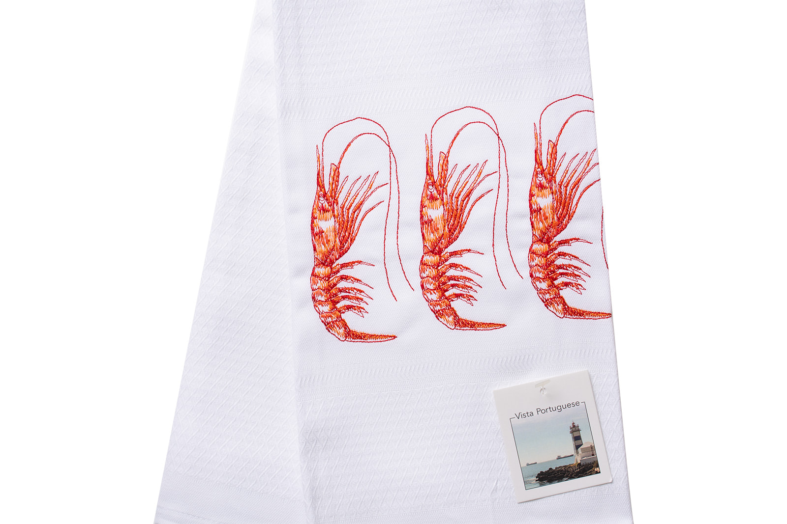 Vista Portuguese Geschirrtuch Prawns 50x70cm