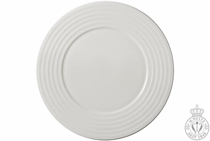 Dibbern Bone China weiß Fine Dining R Platzteller 32cm mit Relief