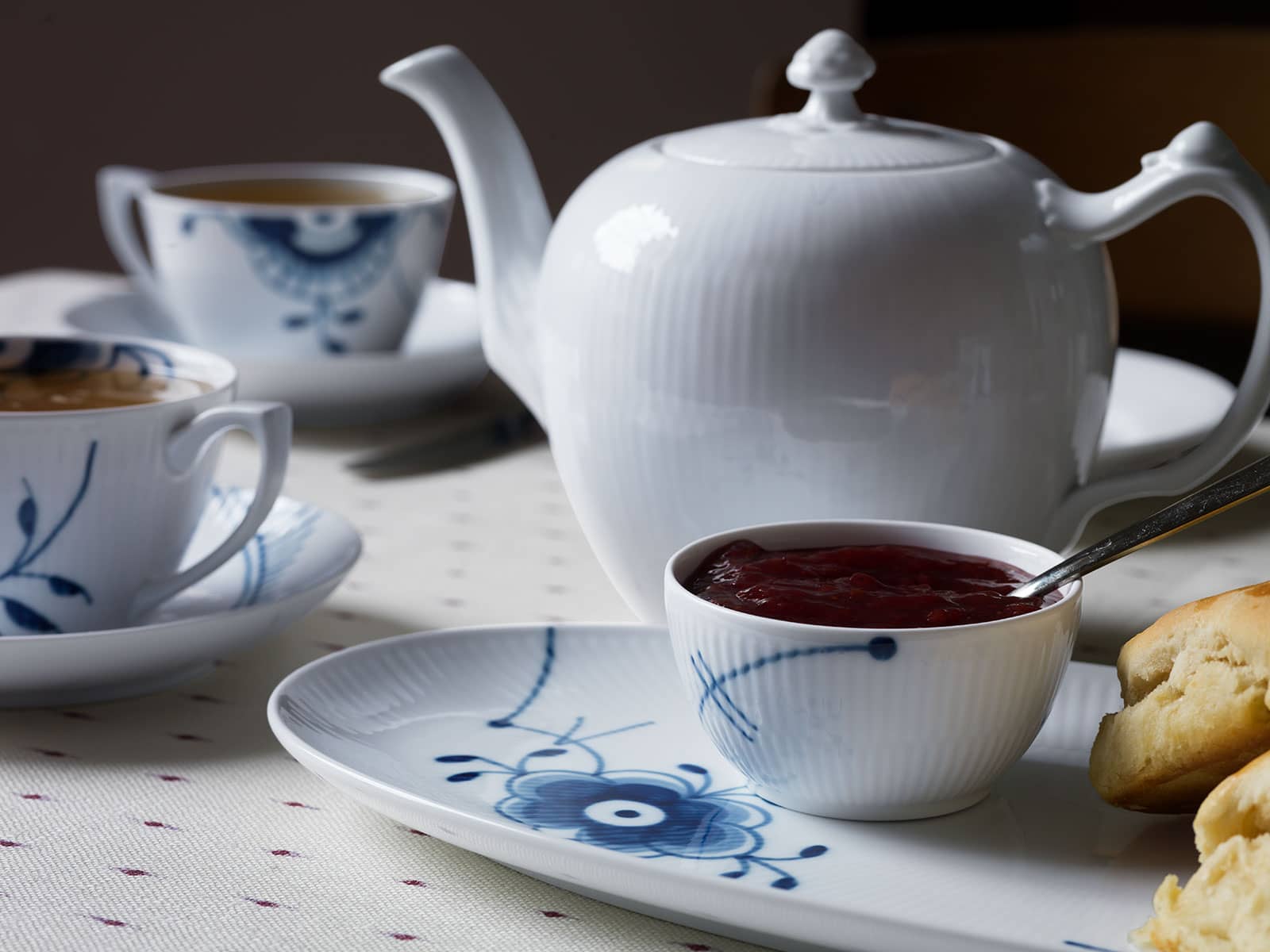 Royal Copenhagen Mega Blau Gerippt Bowl/Zuckerschale 0,15ltr. 2381155
