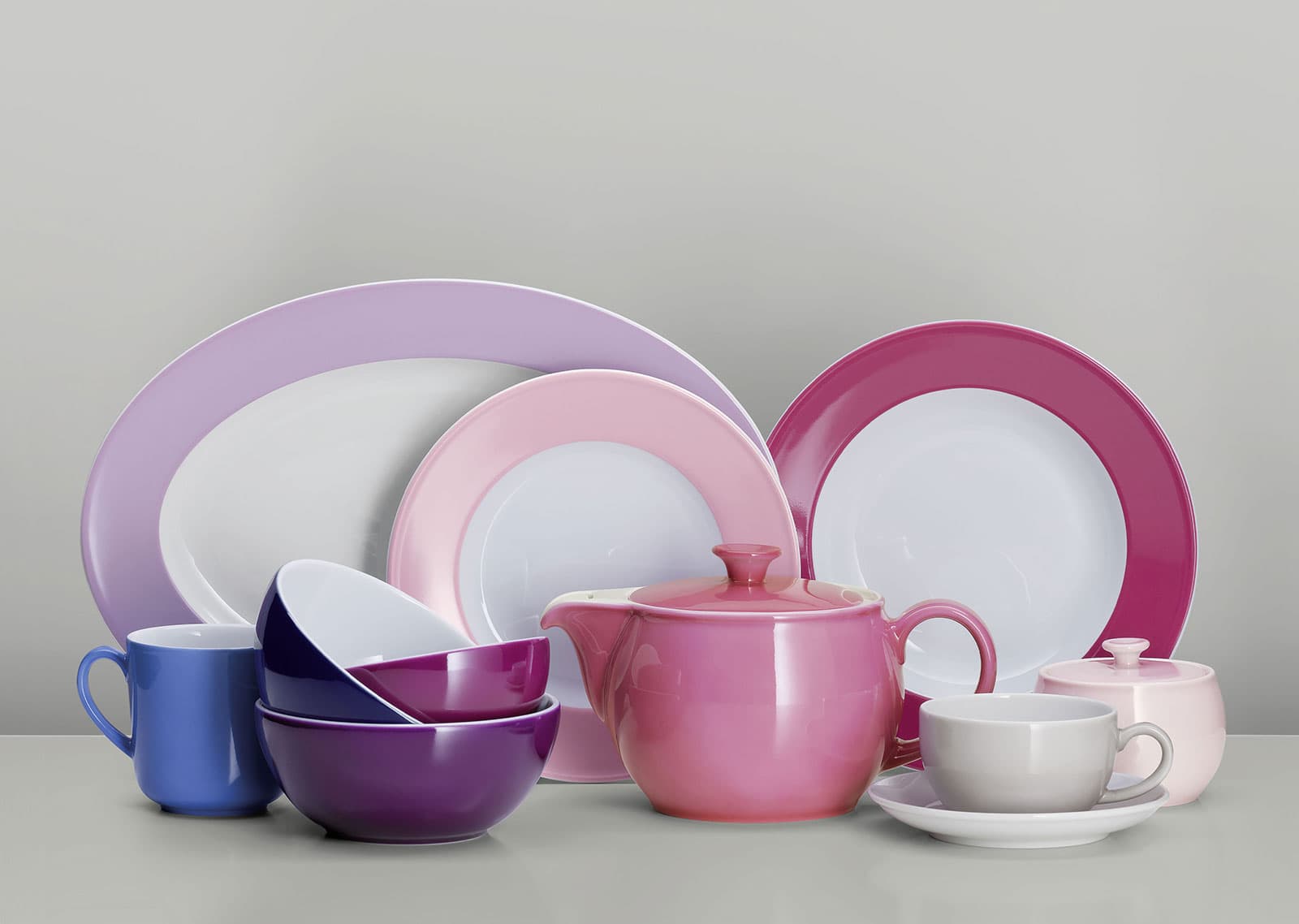 Dibbern Solid Color zartrosa Bol 0,50ltr.