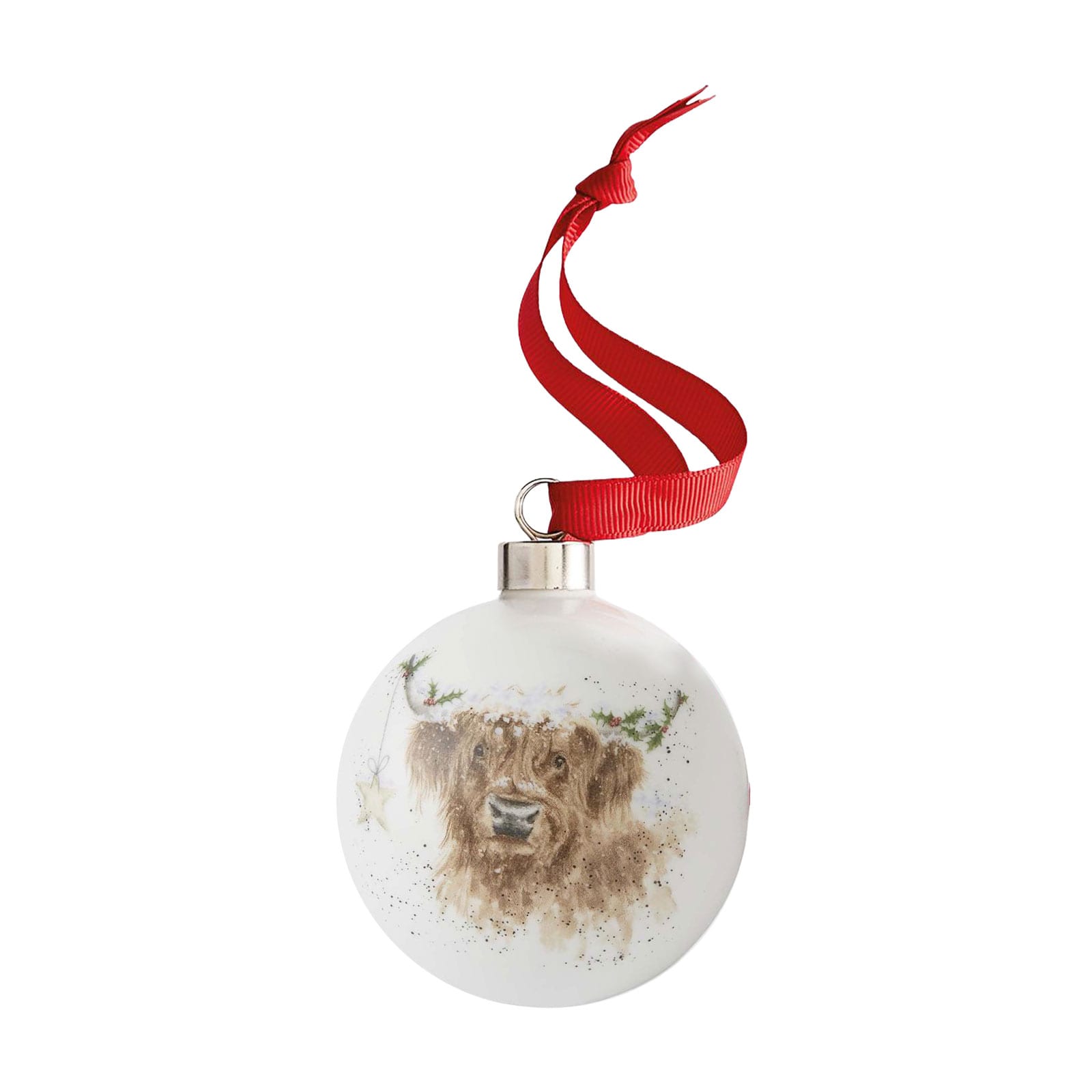Royal Worcester Wrendale Designs Weihnachtskugel Highland Star