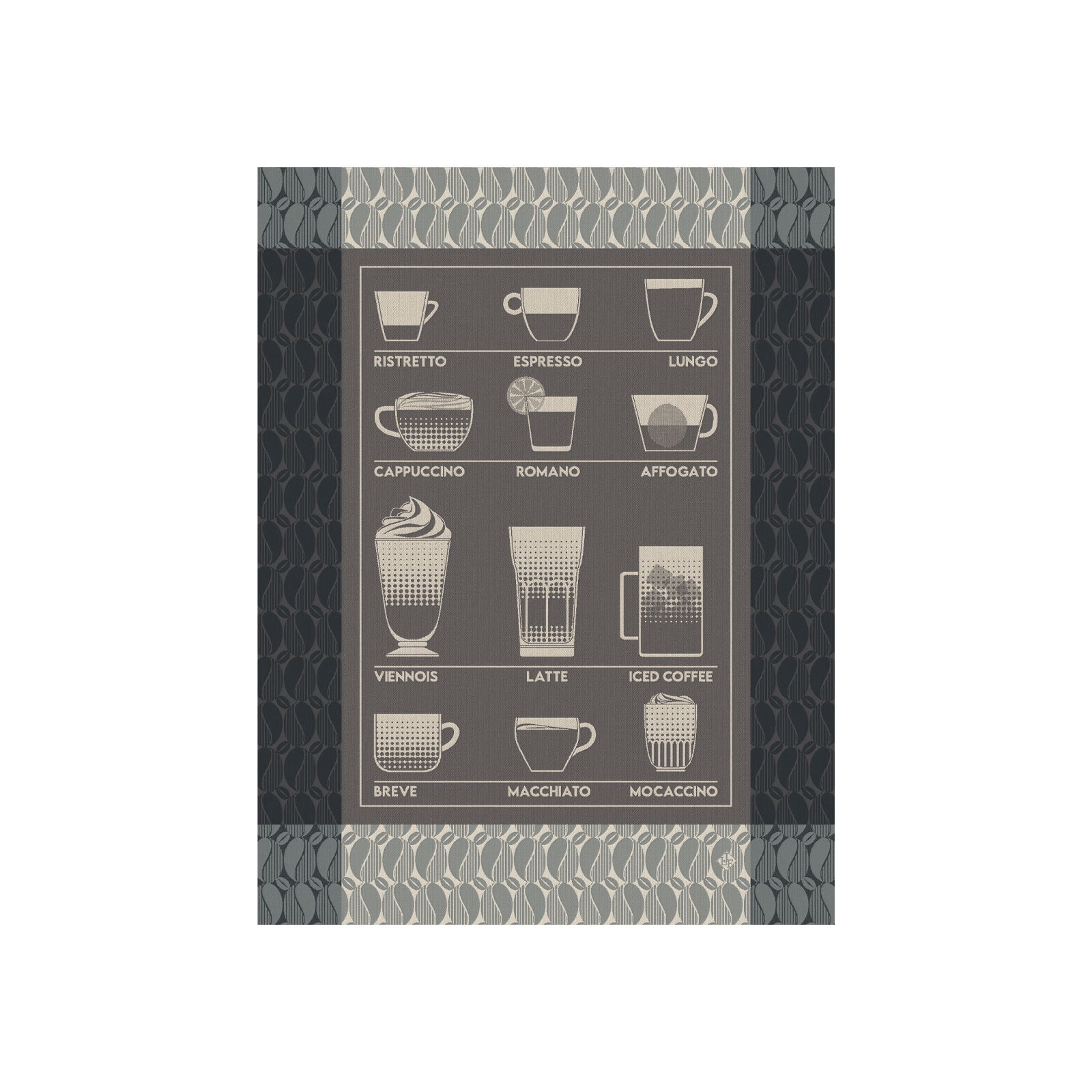 Le Jacquard Francais Barista Geschirrtuch 80x60cm ristretto