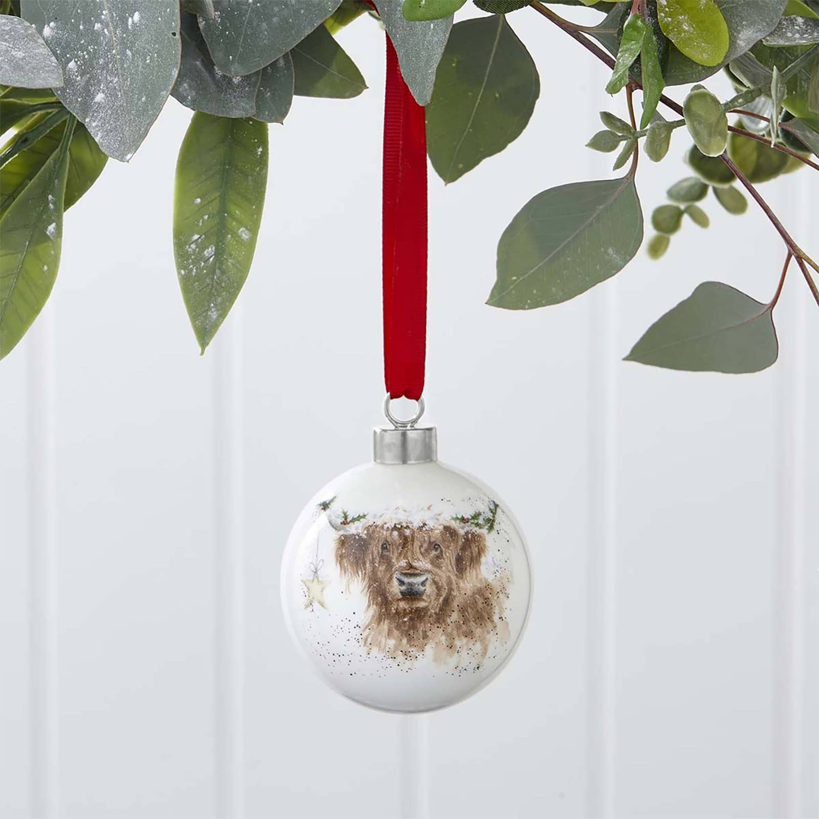 Royal Worcester Wrendale Designs Weihnachtskugel Highland Star