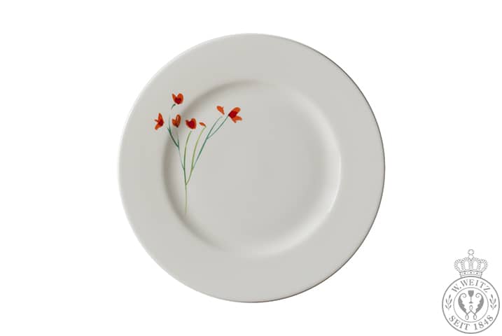 Dibbern Impression Blume Rot Frühstücksteller 21cm
