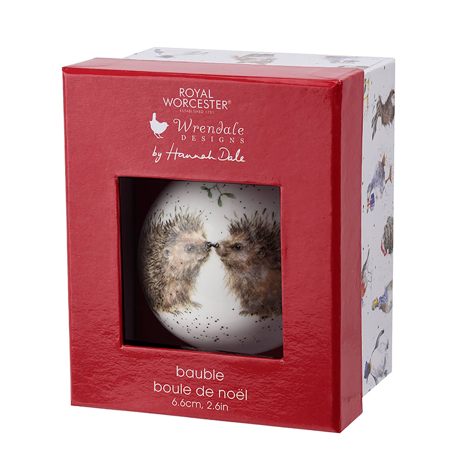 Royal Worcester Wrendale Designs Weihnachtskugel Hedgehugs