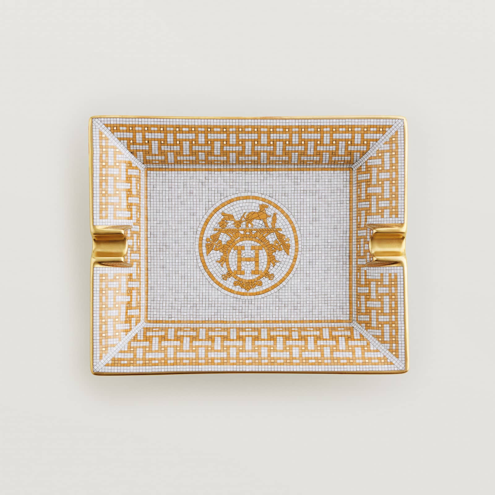 HERMÈS Paris Mosaïque au 24 Gold Ascher 19,5x16cm