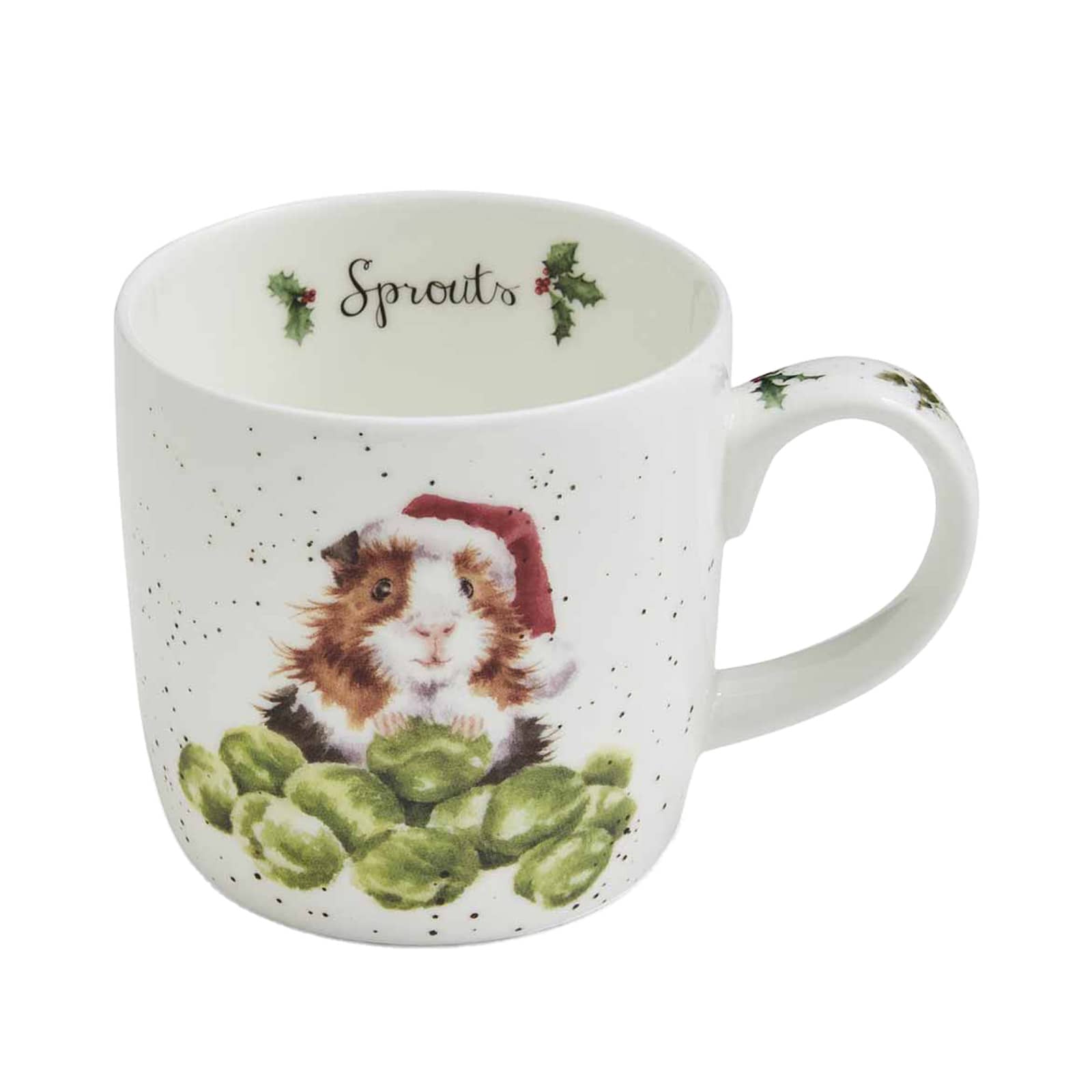 Royal Worcester Wrendale Designs Becher Sprouts / Meerschweinchen 0,31ltr. (Christmas Collection)