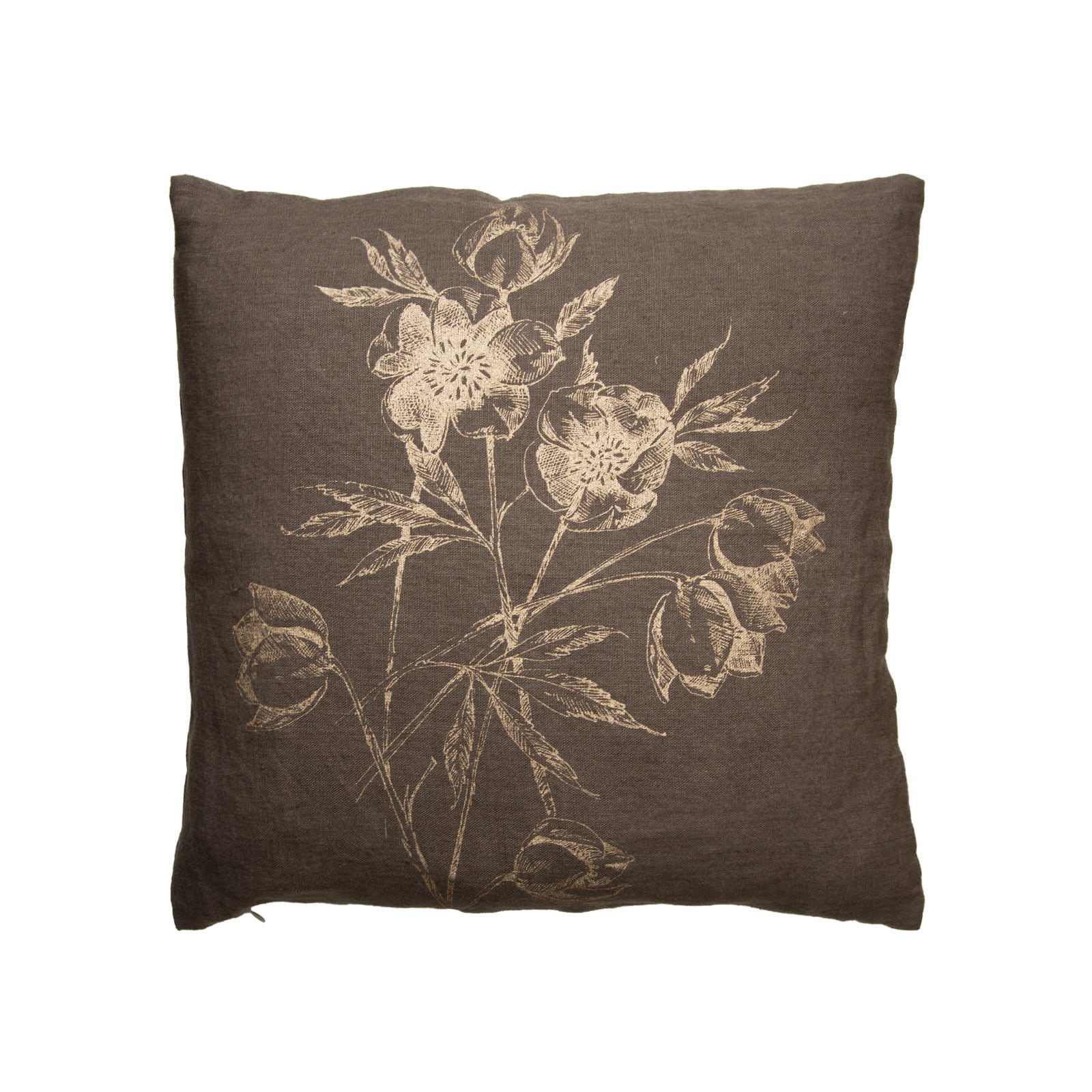 Dorothee Lehnen Helleborus Leinenkissen 45x45cm brindle