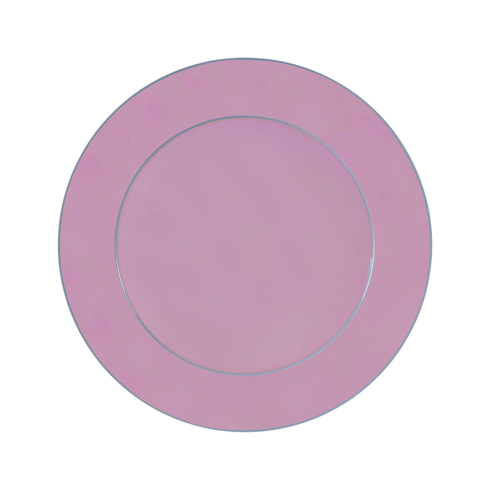 Der Urban Colors Speiseteller rosa von Meissen hat eine hübsche rosane Farbe und türkise Zierränder.