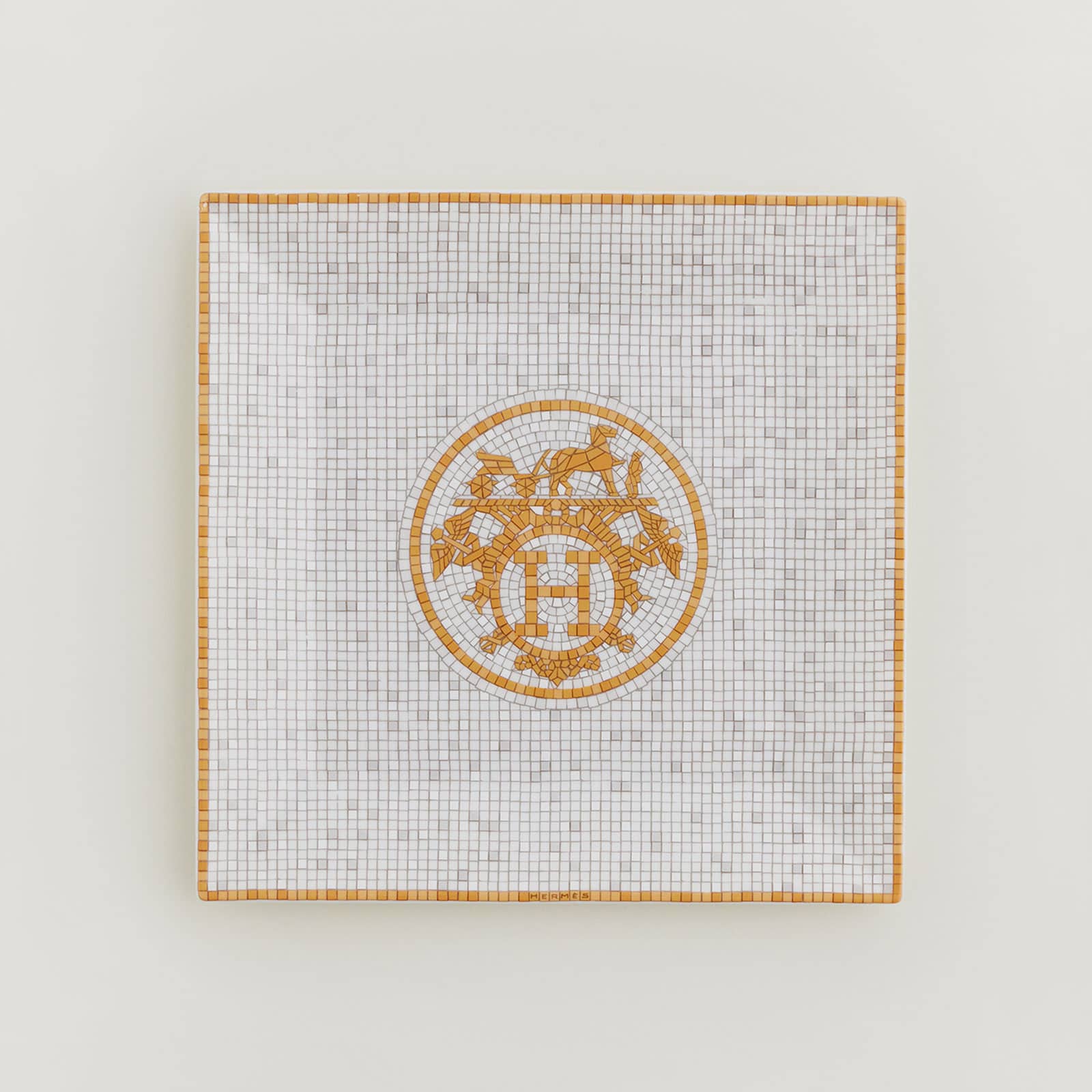 HERMÈS Paris Mosaïque au 24 Gold Kleines Carré Nr.3 15x15cm