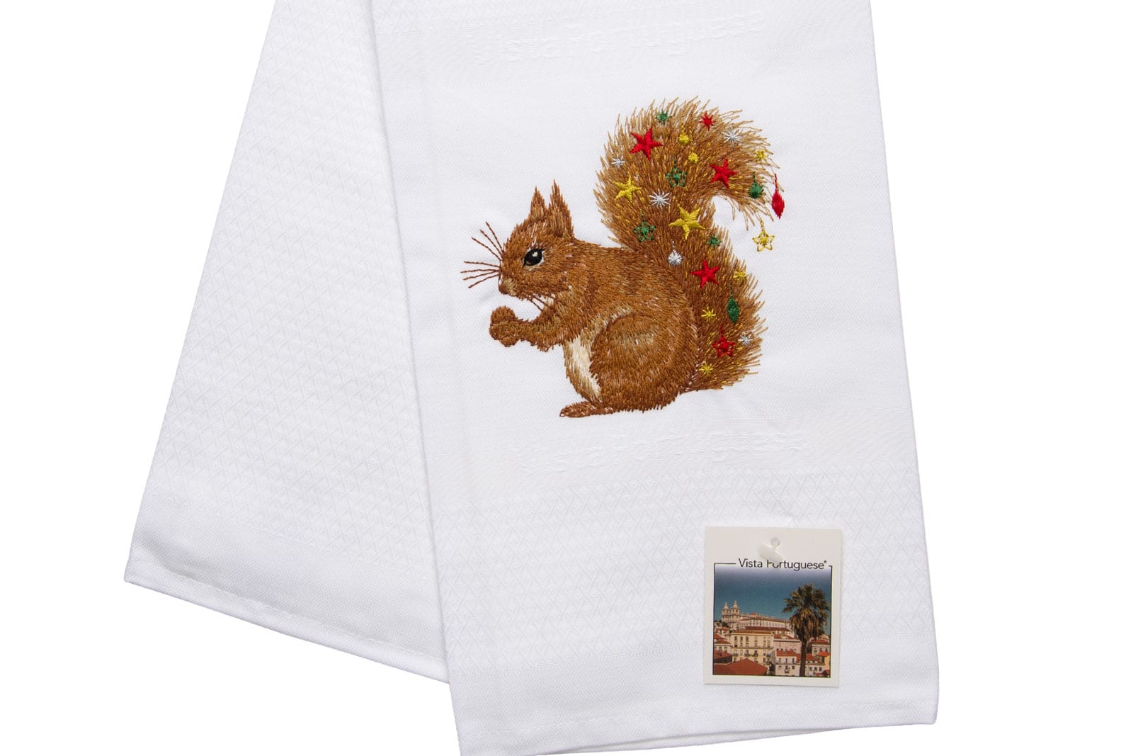 Vista Portuguese Geschirrtuch Christmas Squirrel 50x70cm