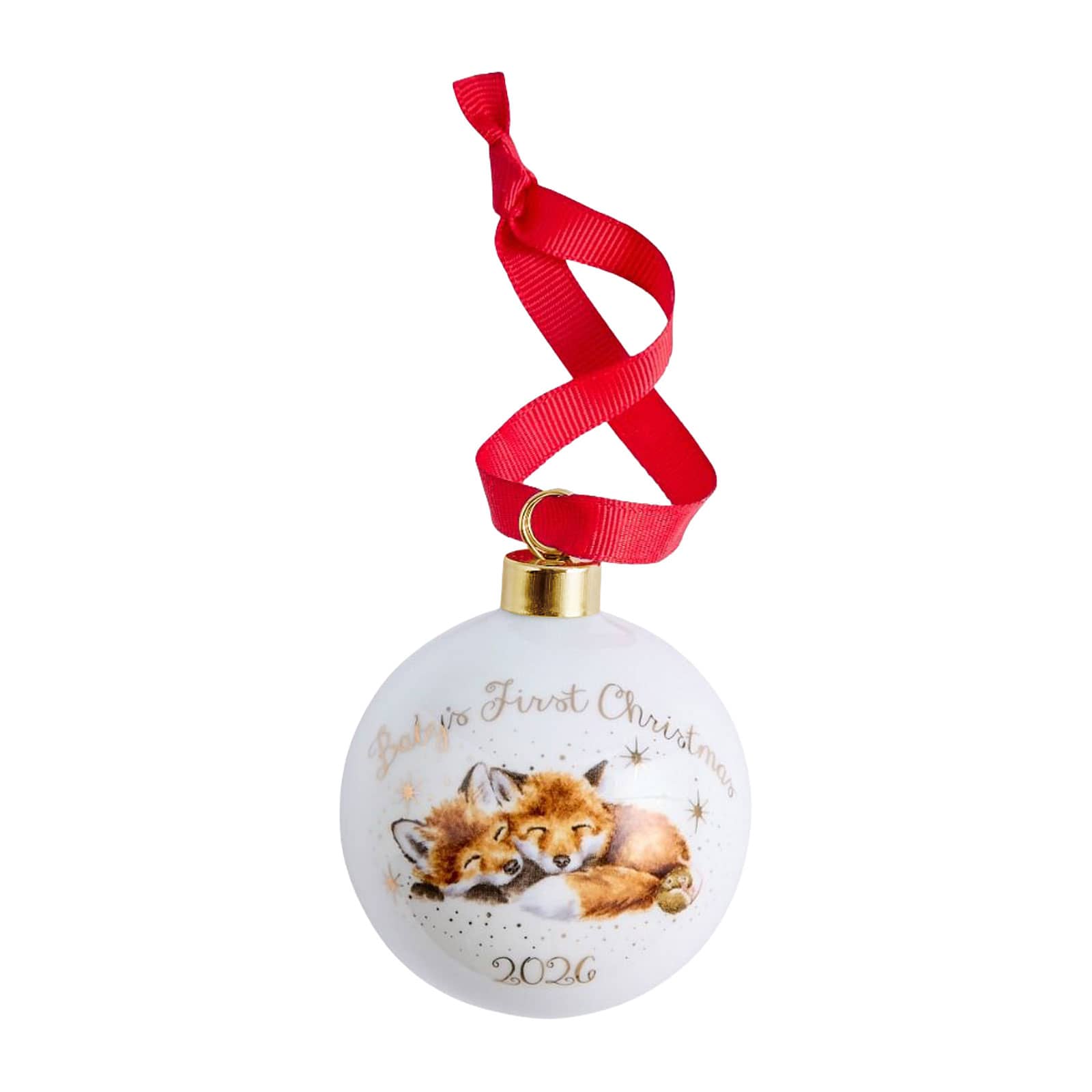 Royal Worcester Wrendale Designs Weihnachtskugel Baby's first Christmas (LE)